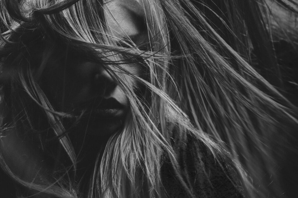 Image femme noir et blanc