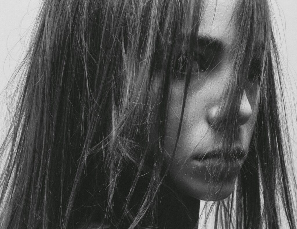 Image femme noir et blanc